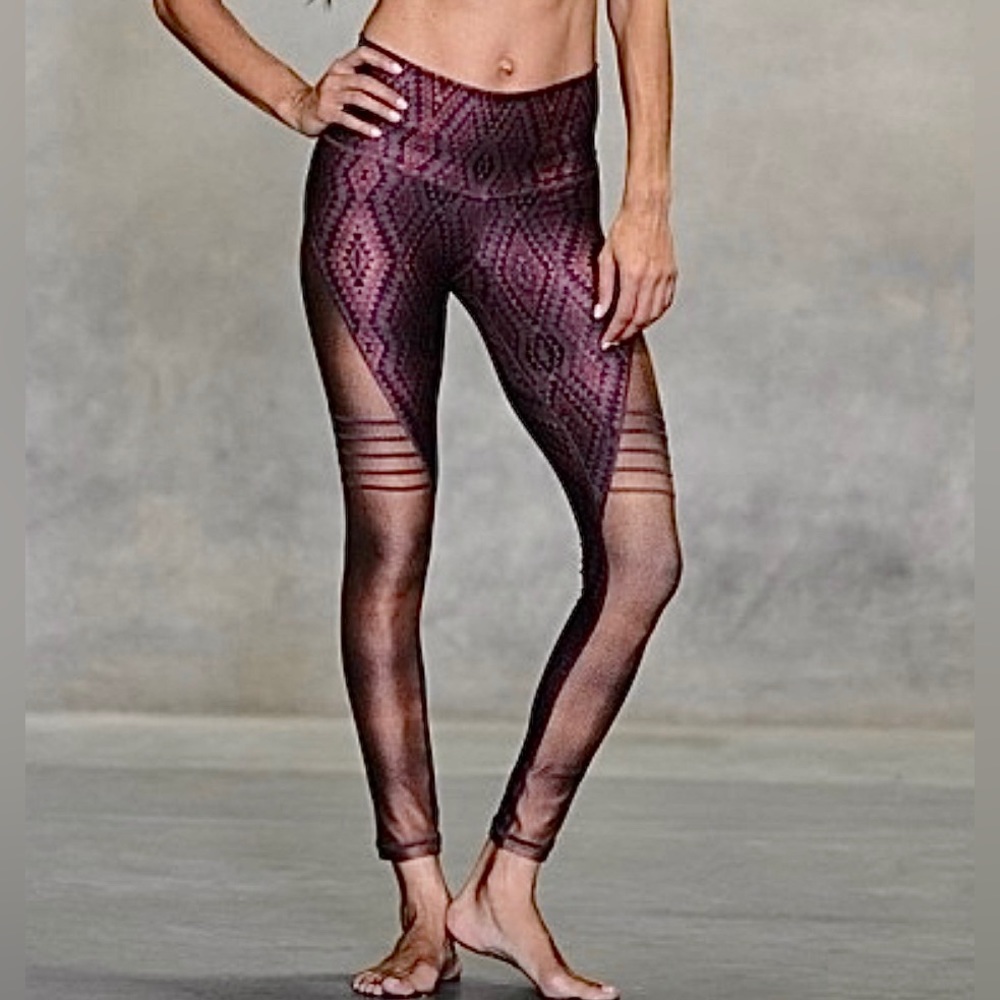 Sexy Garnet Slice Niyama Sol leggings! Rare. excellent condition. Earth tones - Picture 2 of 9
